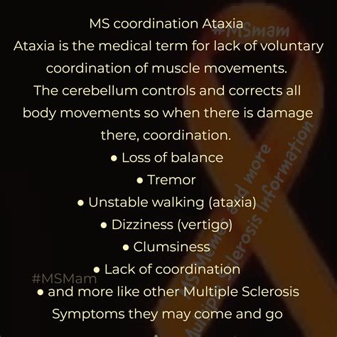 loss of muscle coordination results from damage to the|Ataxia .